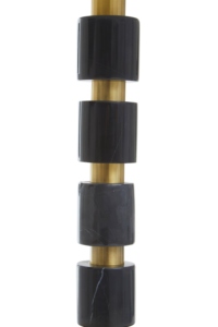 Modern Luxury <b>Black</b> Marble Gold Stacked <b>Table</b> Lamp White Fabric Shade Art Deco <b>Bedside</b> Living Room Home Decor Desk Light - Product Image 2