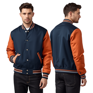 Chaqueta Varsity Color Block para Hombre, Ropa Casual Premium - Product Image 2