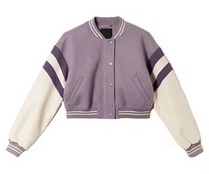 Veste universitaire tout en laine personnalisée OEM veste universitaire Letterman vintage brodée en chenille pour femmes - Product Image 5