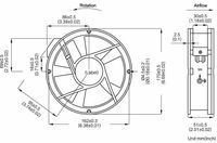 Ventilateur axial AC industriel compact pour cabine de peinture, cuisine de restaurant, avec roulement à billes, électrique, OEM ODM