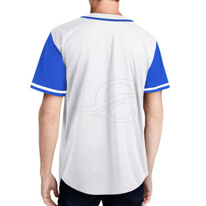 Maillot de baseball respirant à manches courtes de haute qualité, couleur personnalisée, 100% polyester, vêtements d'équipe - Product Image 2