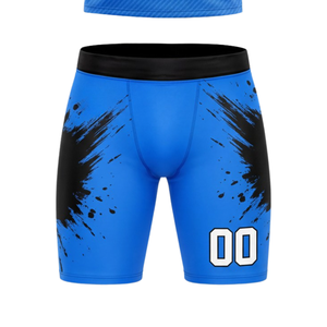 Ensemble de football 7v7 pour garçons avec imprimé Splash : Maillot sans manches à capuche et short ajusté, personnalisable avec nom et numéro du joueur, design sublimé - Product Image 5