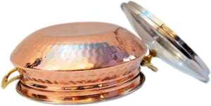 Dernier design, plat de service en acier inoxydable sculpté en cuivre antique, qualité supérieure, compatible lave-vaisselle, écologique (18 cm, lot de 4) - Product Image 2