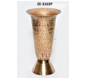 High End Tall Stainless Steel Coastal Modern Flower <b>Vase</b> for Tabletop Use in Entrance Hallway Resort Lobby Interior Decoration - Product Image 1