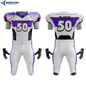 Uniforme de Fútbol Americano de Spandex/Poliéster con Protección UV UPF 50+, Transpirable, que Absorbe la Humedad, Nombres y Números de Equipo Personalizados - Product Image 6