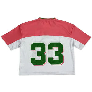 Direct Factory Supplier V Neck Collar Mesh Rugby American <b>Football</b> Jersey Breathable Custom Short Sleeve Unisex Streetwear - Product Image 2