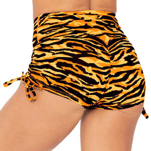 Shorts de Yoga de Cintura Alta para Mujer, Transpirables, Ajuste Regular, Tecnología de Absorción de Humedad, 100% Poliéster, Cintura Elástica para Fitness - Product Image 5