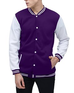 OEM Custom Logo <b>Men</b> Embroidered Chenille Patches Leather Sleeves Wool Body Varsity Jackets College Retro Unisex Varsity Jacket - Product Image 2