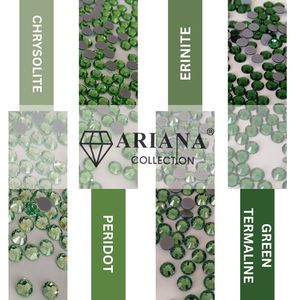 Cristales de Estrás Hotfix Ariana, Cristal Chrysolite, Peridoto, Erinita, Turmalina Verde para Ropa, Zapatos, Artículos de Equitación y Joyería - Product Image 1