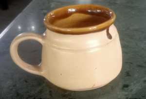 Small 300ml Ceramic Tea & Coffee Mug Eco-Friendly and Durable Portable with Unique Glazed <b>Clay</b> Designs for Serving Beverages - Product Image 3