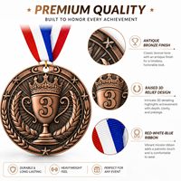 Médailles de course personnalisées en alliage de zinc plaqué or et argent avec ruban pour marathon, 5K, athlétisme et événements sportifs