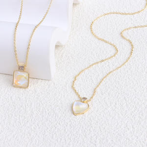 สร้อยคอไทเทเนียมรูปมะเขือยาวเล็ก ดีไซน์เรียบหรู สไตล์มินิมอล สำหรับผู้หญิง ขายดี - Product Image 2