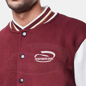 Más vendidos último diseño Stand Collar Letterman chaqueta transpirable abrigo de invierno de gran tamaño - Product Image 6