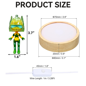 Lámpara Nocturna LED HelmeTeam Glitters Uranus con Base Luminosa, Control de un Botón, Brillo Suave, Tamaño Pequeño, DC5V, Decoración para Dormitorio y Regalo - Product Image 5