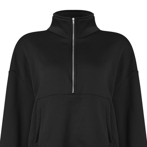 Best-Selling Custom Turtleneck Zipper-Up Regular <b>Sweatshirt</b> <b>Women</b> Pakistan's Streetwear Style Winter Printed Front Quick Dry - Product Image 5