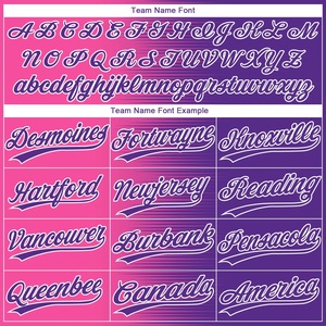 Uniforme de Softbol Estilo Campeonato con Degradado Morado, Personalización con Logotipo del Patrocinador y Número del Jugador, Camiseta de Manga Corta de Poliéster - Product Image 4