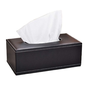 Home Large Anti-moisture Rectangular <b>Tissue</b> Paper Napkin Leather Box case House Hold Office Holder <b>Tissue</b> Box Wholesale Price - Product Image 1