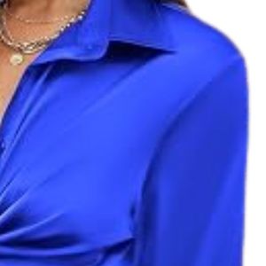 <b>Women</b> Soft Satin Silk Leopard Button Down <b>Shirt</b> <b>Long</b> Sleeve Silky Blouse Casual Elegant Fashion Top Custom Wholesale Ladies - Product Image 6
