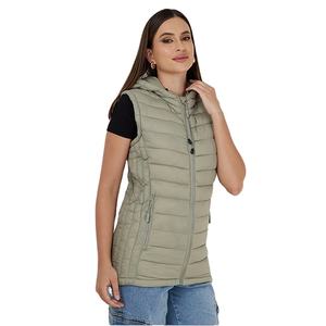 เสื้อฮู้ดดี้ผู้หญิงแบบสวม ดีไซน์ขายดี ทรงเข้ารูป ซิปยาวเต็มตัว ไม่มีแขนเสื้อ - Product Image 3