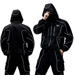 Custom Manufacturer <b>Techwear</b> Thermochromic Streetwear Heat Reactive Water Reactive Windbreaker Waterproof Rain <b>jacket</b> for men - Product Image 1