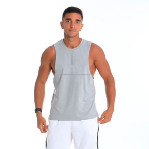 Dernier modèle de débardeur de sport pour homme personnalisé, respirant, en tricot extensible avec capuche, séchage rapide, logo personnalisé, débardeur de musculation - Product Image 6