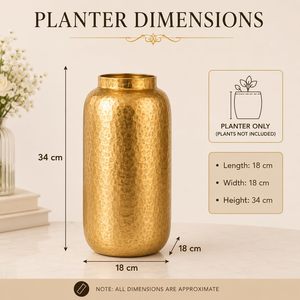 Luxury <b>Gold</b> Metal Flower <b>Vase</b> Decorative Stylish Design <b>Vases</b> Resistant Golden Powder Coated Outdoor Home and Hotels - Product Image 2