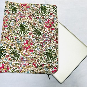 Bohemian Embroidered Textile Laptop Sleeve Case with Zipper Closure <b>Medium</b> Size Portable Design - Product Image 1
