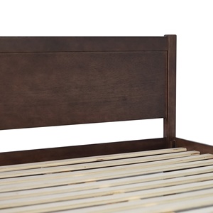 Lit plateforme en bois de caoutchouc KD de qualité supérieure fabriqué au Vietnam (OEM/ODM) avec rangement, lit en bois minimaliste, structure solide et stable - Product Image 6