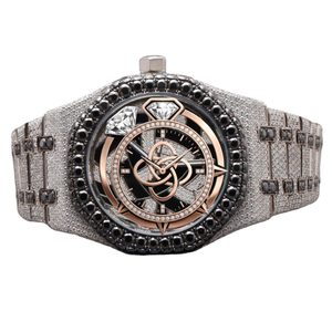 Reloj de Diamantes Moissanite Hecho a Medida para Hombre, Reloj de Pulsera de Lujo con Incrustaciones Completas de Piedras - Product Image 1