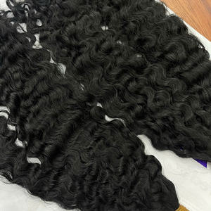 Wholesale price Natural Black Steam Fuzz Curly Vietnamese Weft Hair Extensions No Shedding No <b>tangle</b> Super Silky Ready to Ship - Product Image 6