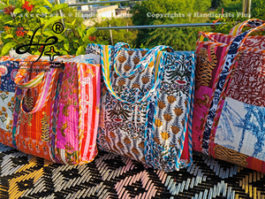 Ladies Summer Tote <b>Bag</b> Quilted Cotton Lightweight <b>Overnight</b> Carry Travel Customizable Floral Weekender <b>Bag</b> Premium Quality - Product Image 3