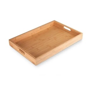 Bandeja de Té Rectangular de Madera Maciza de Nogal Personalizada al por Mayor con Asas, Diseño Moderno, Duradera y Ecológica para Servicios de Hotel, Mejor Precio - Product Image 2