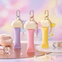 Porte-clés personnalisé avec crème pour les mains, capuchon en caoutchouc souple et breloques en acrylique pour cadeaux promotionnels d'entreprise