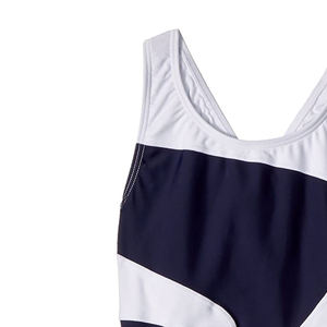 Traje de Baño de Una Pieza para Mujer, Cuello en V, Diseño Asimétrico con Bloques de Color, Secado Rápido, Spandex y Nailon - Product Image 3