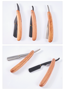 Wood Handle High Straight Razor Stainless Steel <b>Blade</b> Single <b>Blade</b> <b>Barber</b> Shop Use for Face Shaving Smooth Comfortable - Product Image 6