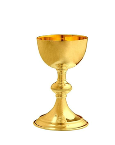 Cáliz Religioso de Latón para Iglesia, Diseño Redondo Martillado con Incrustación de Cruz Auténtica, Fundición de Metal de Alta Calidad, Acabado Pulido Brillante - Product Image 6