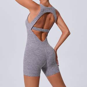 Nouvelle combinaison de sport pour femme personnalisée - Combinaison de yoga sans manches de haute qualité et vêtements de sport une pièce pour l'entraînement - Product Image 2