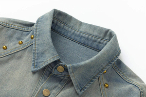 Chaqueta vaquera extragrande personalizada para mujer, larga, holgada, informal, para otoño/invierno, con botones, estilo streetwear, prenda exterior. - Product Image 3