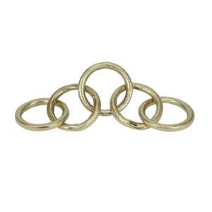 Handmade Aluminum Circular Rings Wall Art Minimalist Metal Sculpture Decor for Living Room 4pcs - Product Image 1