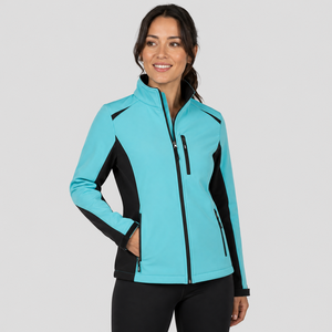 Veste softshell d'hiver pour femme, écologique, respirante, coupe-vent, résistante à l'eau, fermeture éclair intégrale, col montant, pour la randonnée en plein air - Product Image 5