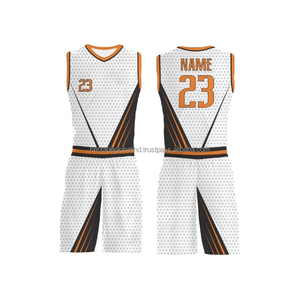 Tenues de basketball personnalisées pour hommes, kits de sublimation, tailles plus grandes, respirantes, évacuant l'humidité, pour l'entraînement sportif universitaire, été - Product Image 1