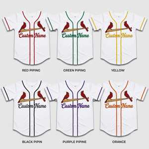 Camiseta deportiva de béisbol personalizada profesional, transpirable, de malla suave, manga corta, corte atlético, blanca con ribete morado. - Product Image 2