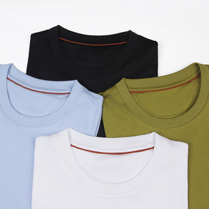 Camiseta de Hombre de Alta Gama, Manga Corta, Jersey 180, 65% Algodón Mercerizado, 30% Modal, 5% Seda de Morera, Efecto Refrescante, Primavera Verano - Product Image 4