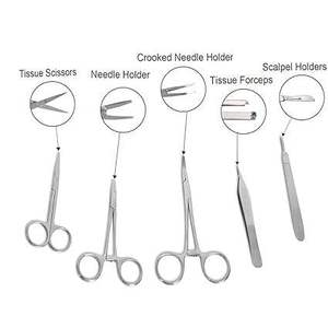 Stainless Steel Manual Dissection Kit Instrument <b>Set</b> for Biology Lab Anatomy Medical Students Veterinary Use Scalpel Knife - Product Image 6