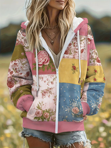 Sudadera con capucha para mujer, profesional, nueva, con estampado étnico occidental, estilo casual retro, diseño de última moda. - Product Image 5