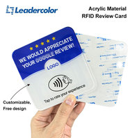 Carte NFC personnalisée en acrylique pour avis sur les réseaux sociaux, menu, carte RFID, plaque tactile, carte NFC pour avis Google pour restaurants