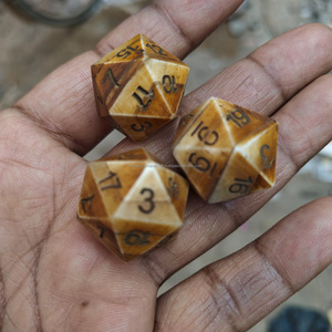 High demand product Buffalo bone Polished Eco-Friendly Buffalo Horn Bone Round D&d Dice <b>Gaming</b> European Style at best price - Product Image 4