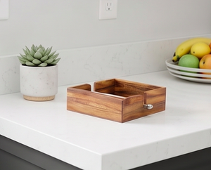 Porta Servilletas de Madera Sólida con Diseño Artesanal, Perfecto para Vajilla Elegante en el Hogar, Hoteles y Restaurantes - Product Image 3