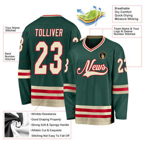 Maillot de hockey sur glace personnalisé respirant de haute qualité – Vente en gros, design tendance avec votre propre logo, respirant, OEM - Product Image 5