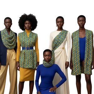 Écharpe convertible Sigma Gamma Rho bleu et or, écharpe de sororité grecque, accessoire de mode multi-styles pour la tête et le cou - Product Image 5